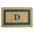 Nedia Home Nedia Home 02086D Single Picture - Green Frame 30 x 48 In. Heavy Duty Coir Doormat - Monogrammed D O2086D